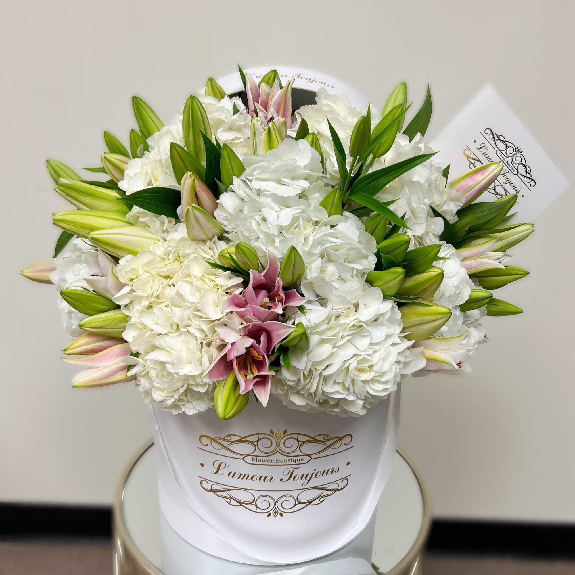 Lilies Signature Box - Corona Del Mar Same Day Flower Delivery