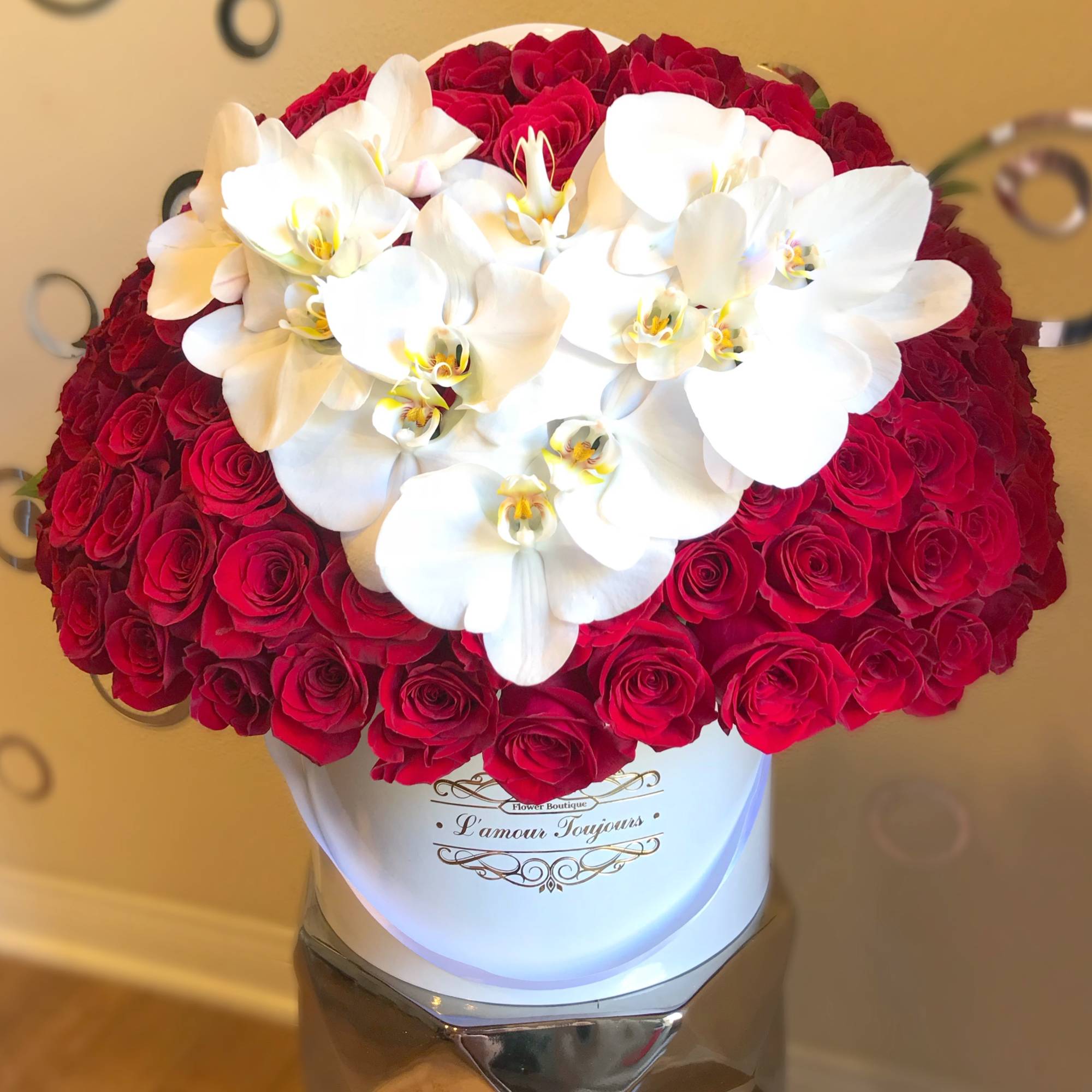 Heart of Orchids Signature Box - Tustin Same Day Flower Delivery