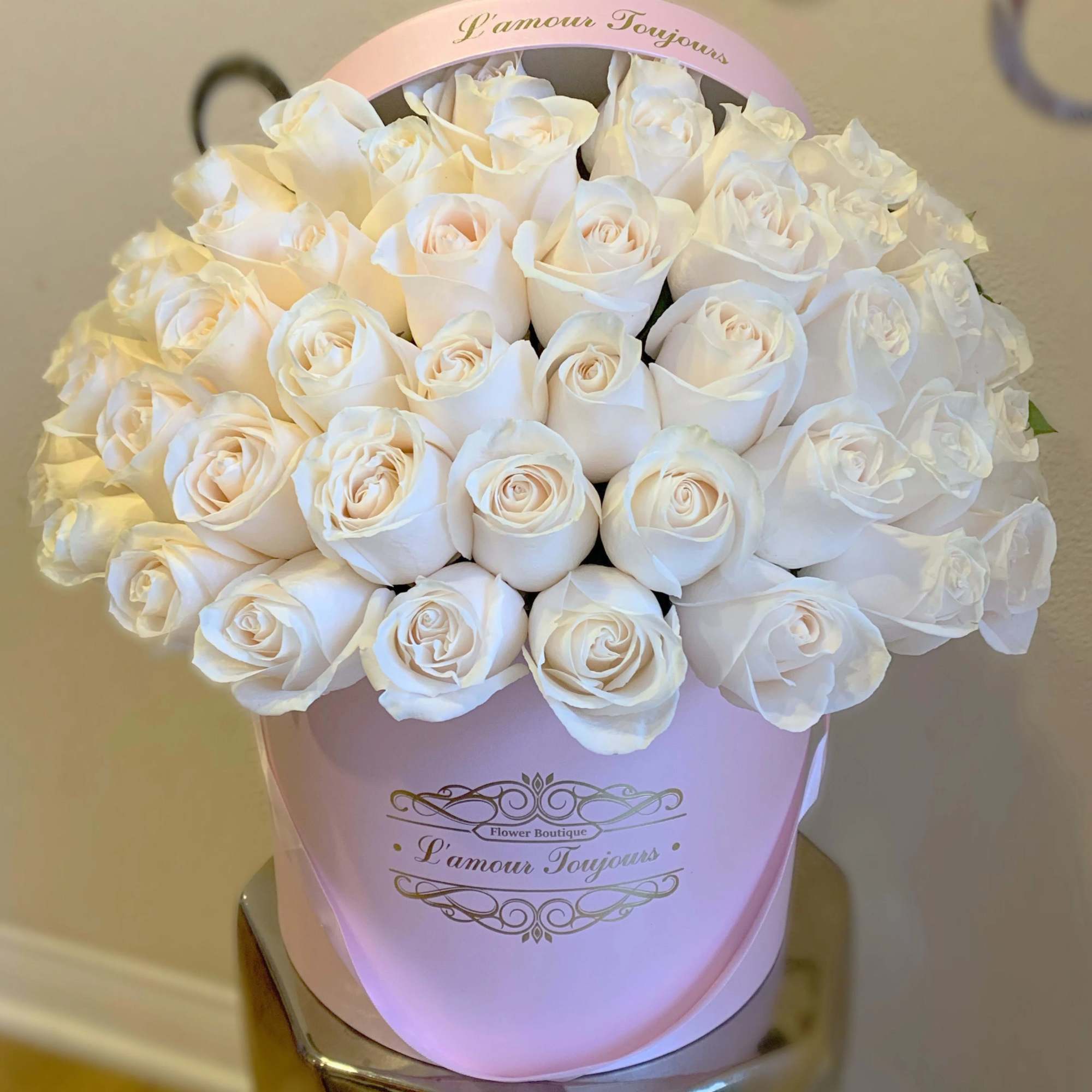 White and Pink Signature Box