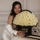 75 White Roses Signature Box
