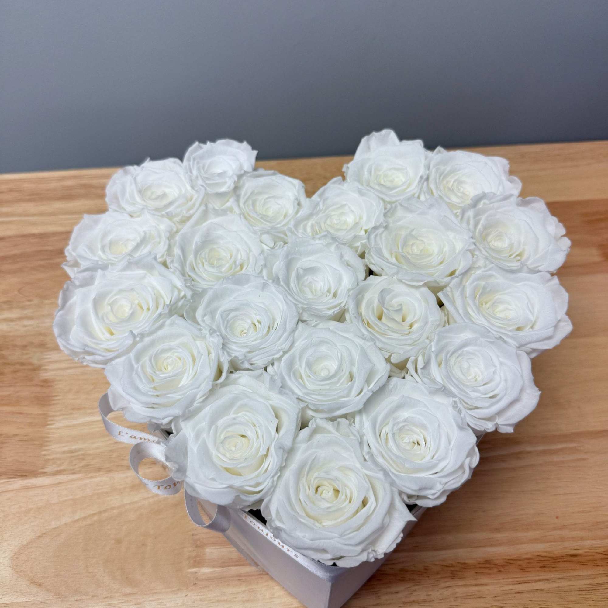 Everlasting Heart Signature Box - white on white